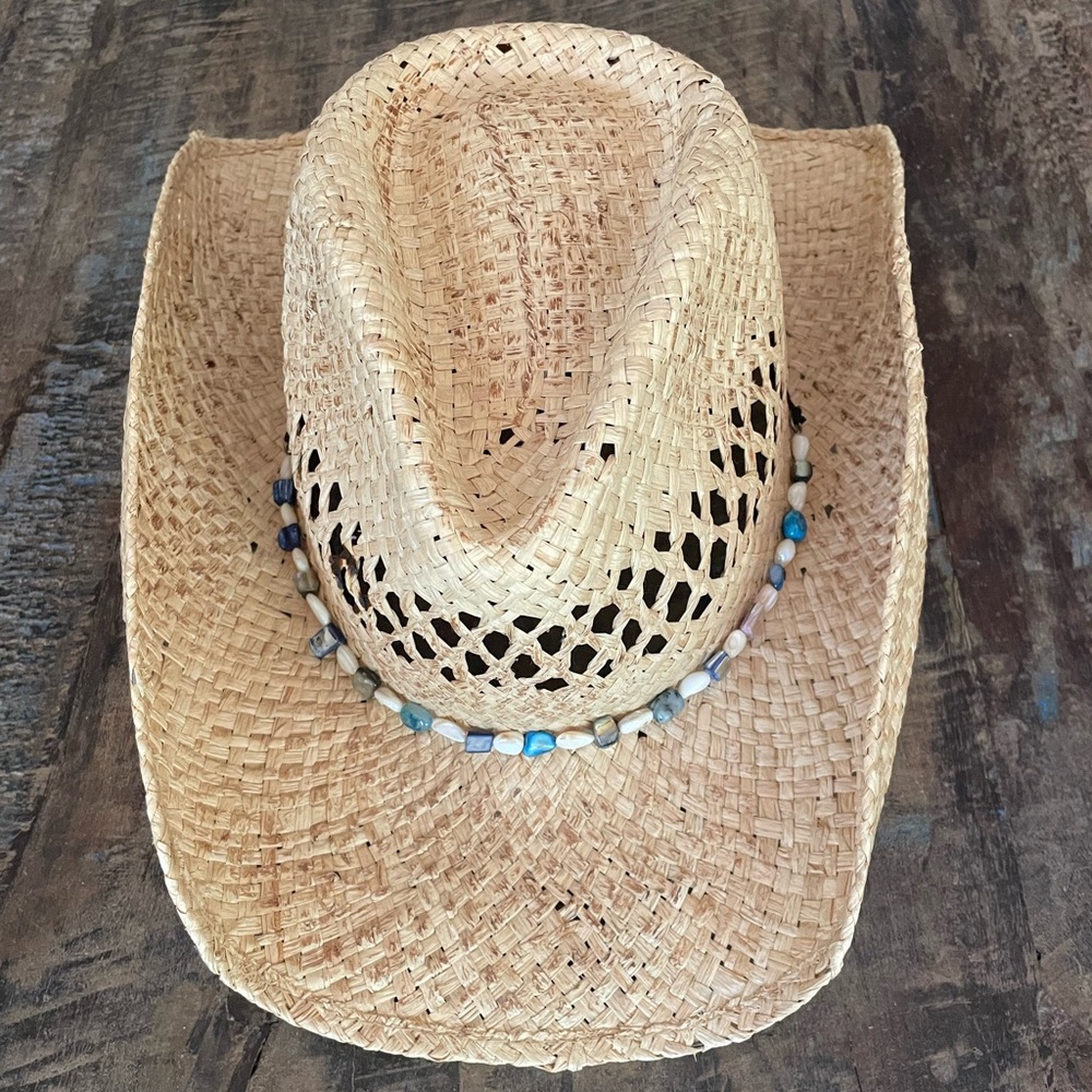 Charlie 1 Horse Maui Wowi Straw Hat Sz Large in Excellent Condition